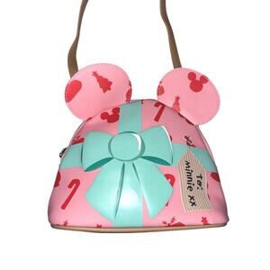 To Minnie Mouse xx Crossbody Purse Pink with Blue Bow NWT disney Christmas bag